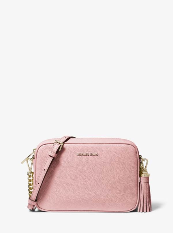 Damske Crossbody Kabelka Michael Kors Ginny Medium Pebbled Leather Ruzove - Kabelky Michael Kors Sleva | GDYVM-6184